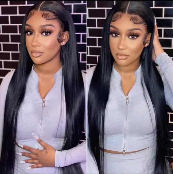 Raw Indian HD transparent lace bone straight natural black 100% Human Hair Lace frontal 180 Density 13x4
