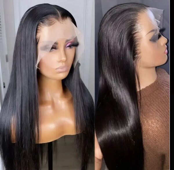Raw Indian HD transparent lace bone straight natural black 100% Human Hair Lace frontal 180 Density 13x4