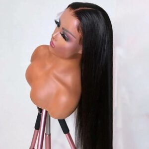 Raw Indian HD transparent lace bone straight natural black 100% Human Hair Lace frontal 180 Density 13x4