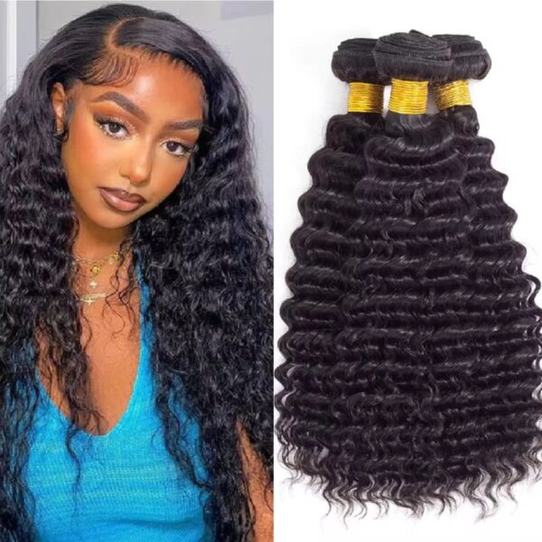 Curly black color 100% Human hair Extension Raw Indian Virgin Bundles 12A