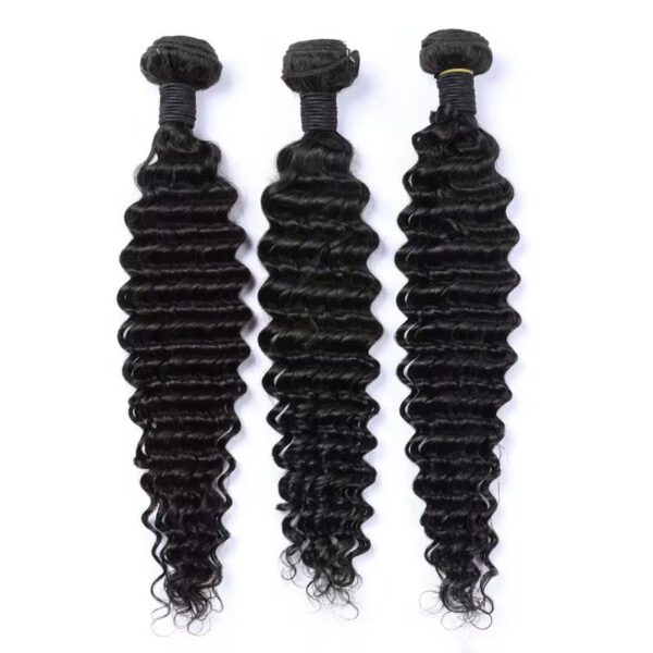 Curly black color 100% Human hair Extension Raw Indian Virgin Bundles 12A