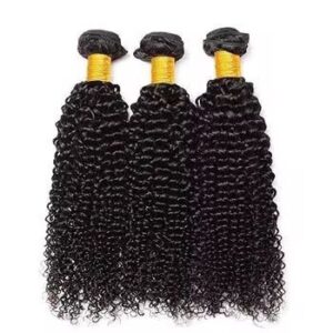 Curly black color 100% Human hair Extension Raw Indian Virgin Bundles 12A