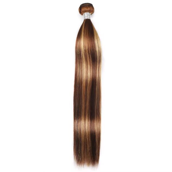 Straight color Piano colored P4/27# 100% Human hair Extension Raw Indian Virgin Bundles 12A